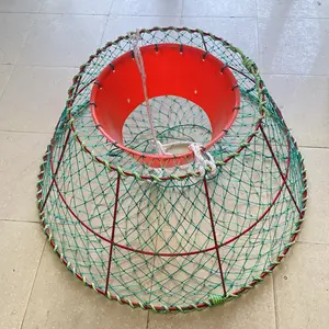 Pot de piège en plastique à immersion soudé en acier inoxydable pour la pêche en mer des crabes royaux