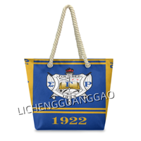 Sac fourre-tout en toile personnalisé OES Sororities, imprimé, avec poignées en corde épaisse, sac à main pour le shopping, sac fourre-tout quotidien pour femmes