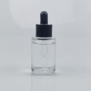 Botella de Vidrio Transparente de 30 ml con Gotero para Esencias, Botella de Vidrio Plana de 1 oz con Tapa Negra para Aceites Esenciales, Impresión Serigráfica - Product Image 5