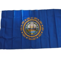 Drapeau du Nouveau Hampshire brodé en Oxford 210D, 3x5 pieds, durable, pour événements, écoles, gouvernement, vente en gros