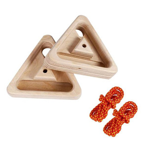 Triangle d'escalade en bois, planche d'entraînement écologique en hêtre, renforceur de préhension, exercice pour les avant-bras, pour sports d'intérieur et parcs - Product Image 2