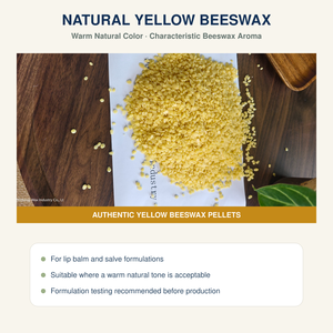 Pastilles de <span class=keywords><strong>cire</strong></span> <span class=keywords><strong>d</strong></span>'<span class=keywords><strong>abeille</strong></span> jaunes et blanches pour la formule cosmétique de baume à lèvres et de lotion – Matière première - Product Image 2
