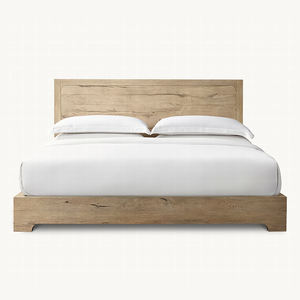 Davos Eiken Paneelbed King Queen Size Massief Houten Bedframe Licht Eiken Afwerking Rh Stijl Custom Slaapkamer Set - Product Image 5