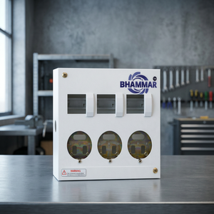 Caja de Distribución BHAMMAR de 3 Tomas + TPN MCB 30/3 AMP, 20A 120V IP54, Caja Metálica con Cerradura a Prueba de Manipulaciones para Interiores - Product Image 4