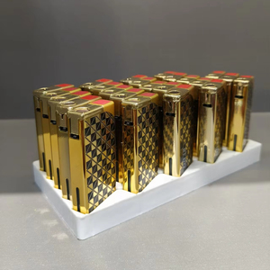 Briquet à gaz <span class=keywords><strong>butane</strong></span> classique Isqueiro avec logo, coupe-vent, portable, en métal, rechargeable, électronique tactile, pour cigares, cadeau d'extérieur, boîte - Product Image 1