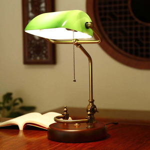 Lámparas de Escritorio LED Estilo Americano Vintage para Estudio/Trabajo/Lectura, Lámpara de Mesa Verde para Dormitorio, Decoración del Hogar - Product Image 6