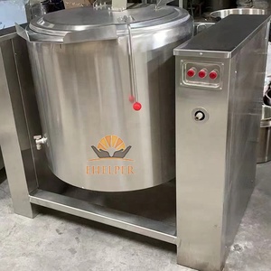Bouilloire inclinable de qualité alimentaire avec contrôle de température et volant de commande |   <span class=keywords><strong>Cuiseur</strong></span> vapeur électrique à double enveloppe pour confitures et sauces, marmite de cuisson de précision - Product Image 3