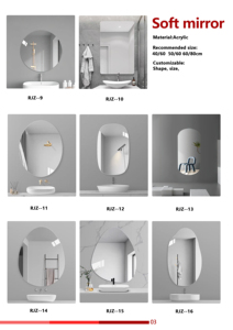 Adesivo da parete a corpo intero in acrilico HD specchio morbido per bagno camera da letto decorazioni per la casa a forma di specchio decorativo - Product Image 6