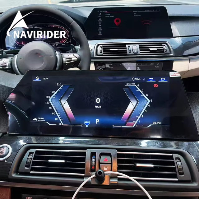 Car Radio Multimedia Video Player CIC Wireless 12.3'' Blade Screen for BMW 5 Series E60 F61 F63 E64 2007-2010 Android CarPlay