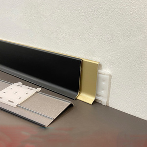 Top bán nhôm ván chân tường đúc TRIM độ dày 1.2mm Chiều cao 40mm kim loại tường cơ sở Vòng ARC nhôm ốp chân tường TRIM - Product Image 4