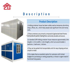 Casa Contenedor Plegable Portátil de Bajo Costo en Oferta, Estructura de Acero Galvanizado, Panel Sándwich EPS, Casa Móvil en <span class=keywords><strong>Venta</strong></span> - Product Image 4
