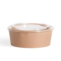 Bol alimentaire jetable en papier kraft SP5257, qualité alimentaire, étanche, avec couvercle, pour poulet frit et snacks, vente en gros