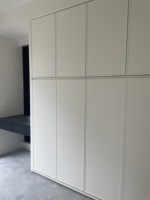 Lits muraux Murphy modernes, taille Queen, pliables et dissimulés, avec armoires, style panneau bois, gain de place, multifonctionnels, structure en acier