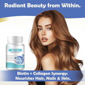 Cápsulas de Colágeno Hidrolizado Personalizadas, Píldoras con Biotina, L-Metionina, Vitamina C <span class=keywords><strong>y</strong></span> Ácido Fólico <span class=keywords><strong>para</strong></span> <span class=keywords><strong>Cabello</strong></span>, Piel <span class=keywords><strong>y</strong></span> <span class=keywords><strong>Uñas</strong></span> - Product Image 4