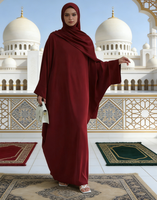 Abaya ouverte personnalisée en gros 2026, ornée de perles noires, pour femme musulmane, robe à manches longues, en polyester respirant, confortable à porter