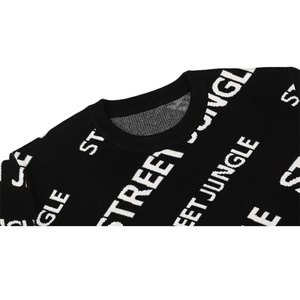 Pull personnalisé avec logo pour homme, fabricant OEM, pull jacquard décontracté, tricot d'hiver, col rond, pull en coton tricoté, pull personnalisé - Product Image 3