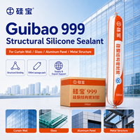 GUIBAO 999 Mastic silicone neutre pour vitrage structurel et murs rideaux 300ml 590ml