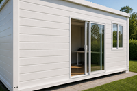 Maison Modulaire Préfabriquée Moderne en Conteneur 20ft 40ft, Structure en Acier, pour Jardin, Bureau de Luxe