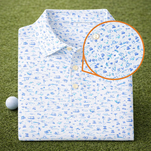 Camiseta Polo Deportiva de Golf de Alta Calidad, Personalizada con Logotipo Bordado, de Poliéster y Elastano, Secado Rápido, Antiarrugas, Manga Corta para Hombre - Product Image 1