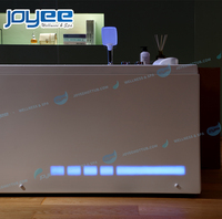 Baignoire Balnéo Intérieure JOYEE avec TV, Jacuzzi en Acrylique pour 2 Personnes, Douche LED