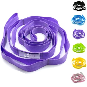 CZFIT High Quality 10 Loops Yoga Strap Stretching Strap <b>Exercise</b> Pilates Dance Workout Fitness Stretching <b>Belt</b> - Product Image 1