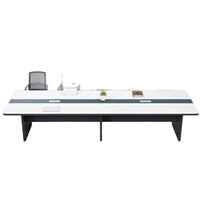 Table de réunion de bureau moderne et élégante avec design en bois massif pour les salles de conférence des écoles, des hôpitaux et des hôtels, matériau métallique durable