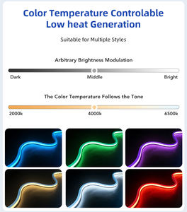 Bande LED néon résistante à la vapeur 1212 24V 11W 3000K IP67 pour éclairage d'ambiance nocturne de centres de bains thermaux et jacuzzis extérieurs - Product Image 4
