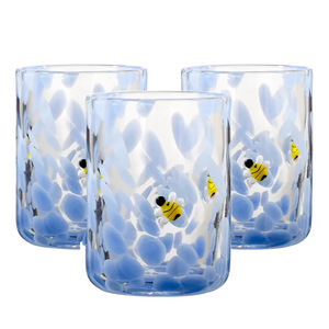 Porte-bougie en verre fait main, décoré d'abeilles, candélabre écologique réutilisable, lanterne pour la décoration de Pâques - Product Image 1