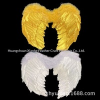 Bestseller transfrontalier Ailes d'ange en plumes de poulet sans logo pour Carnaval, Halloween, Noël, Fête des Enfants, Modèle de scène 005