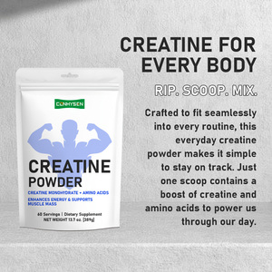 Créatine en poudre ODM de grande qualité avec de l'arginine HCL, améliore la force, favorise la masse musculaire maigre et la fonction cérébrale - Product Image 3