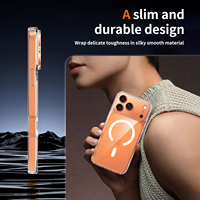 Funda Magnética Transparente Antiarañazos y Antiamarilleo para Teléfono Móvil con Protección de Lente para iPhone 17 Pro Max, Venta al por Mayor de Fábrica