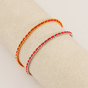 25 Nuevas Joyas <span class=keywords><strong>de</strong></span> Regalo para Parejas, <span class=keywords><strong>de</strong></span> Alta Gama y Lujo Ligero, Chapadas en Oro, con Cuerda Roja Francesa y Hierro del Signo Zodiacal, Unisex, para Oficina/Trabajo - Product Image 2