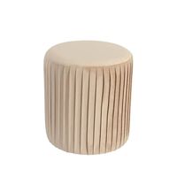 Tabouret design moderne pour chambre à coucher Ottoman rond kilté