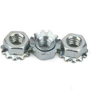 탄소강 K-락 너트 Keps 너트 외부 톱니형 잠금 와셔 포함 - Product Image 1