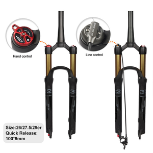 <span class=keywords><strong>Fourche</strong></span> de vélo de montagne TOSEEK en alliage d'aluminium avec suspension pneumatique, frein à disque, 120 mm, pour vélos de montagne 26/27,5/29 pouces, étanche et durable - Product Image 6