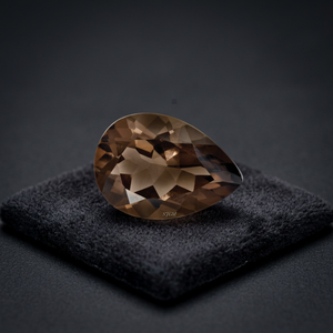 Piedras Preciosas Sueltas de Cuarzo Ahumado Natural, Corte Pera, 10x14 mm, Certificadas por IGI, Alta Calidad, Facetadas, 5.30 Quilates |   Precio de Fábrica al por Mayor - Product Image 4