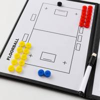 Tableau tactique magnétique pliable 21 cm x 31 cm avec plaque en fer et PVC pour l'entraînement et les matchs de sports de ballon