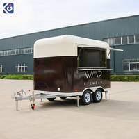 CAMPTRL Food Truck Mobile de Luxe Multifonctionnel, Petit Camion de Restauration Rond Entièrement Équipé, Remorque Alimentaire, Cuisine Mobile