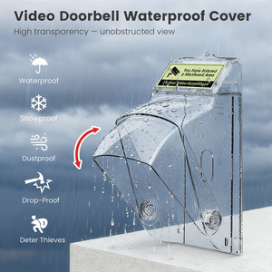 Timbre de video para interiores y exteriores con cubierta grande impermeable, botón de llamada transparente a prueba de lluvia y polvo, caja a prueba de salpicaduras - Product Image 1