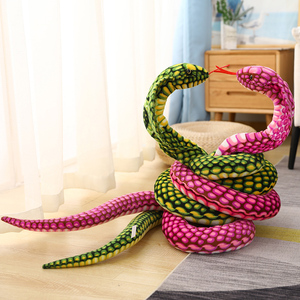 Rắn Thú Nhồi Bông Sang Trọng Khổng Lồ Rắn Hổ Mang Thực Tế Đồ Chơi Trẻ Em 2.4 Mét Sống Động Như Thật Con Rắn Sang Trọng Mềm plushies Peluche - Product Image 2