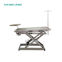 Table chirurgicale Vericare en acier inoxydable à angle réglable pour animaux de compagnie pour hôpital vétérinaire clinique de salle d'opération