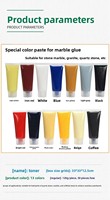 Pâte adhésive colorante pour marbre, effet haute pigmentation, transparente, blanc, beige, noir
