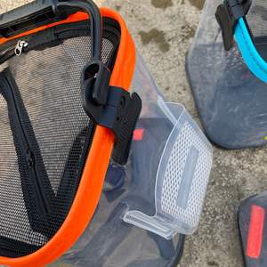 Seau de pêche pliable en EVA, boîte à pêche multifonction étanche avec poignée supérieure, orange, noir, bleu ciel, bleu foncé - Product Image 1