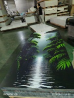 Fournir un échantillon de panneau en plastique Uv Marble MDF Board PET Waterproof Bamboo Fiber 2mm 3D PVC Wall Panel