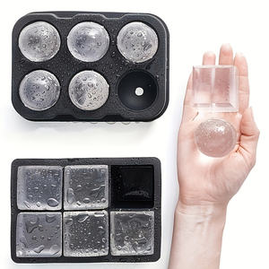 2025 nouveau cristal bac à glace boule fabricant moules whisky Cocktail <span class=keywords><strong>Bourbon</strong></span> qualité alimentaire sans BPA Premium Silicone bac à glaçons personnalisé - Product Image 6