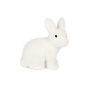 Decoración para fotografía de Pascua Prop decoración de fiesta Pascua blanco hogar mascota paja muñeca conejito - Product Image 4