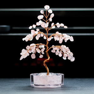 <b>Crystal</b> <b>Tree</b> Citrine Wire Art Yellow Desktop Ornament Home Decoration - Product Image 2