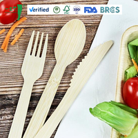 Fourchettes, couteaux et cuillères jetables en bambou compostables écologiques à prix de gros pour les voyages