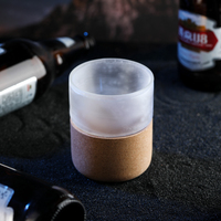 Verre à vin glacé à double paroi pour bière fraîche, boissons congelées, boissons réfrigérées - Utilisation pour les fêtes, capacité 160 ml/500 ml