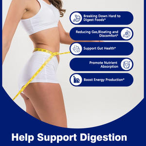 Частная торговая марка без сахара способствует пищеварению, пищеварительные ферменты, мармеладки 1000 мг с поливитаминами и минералами - Product Image 6